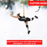 Personalized Name Volleyball Ornament, Gift for Volleyball Player, Sport Ornament 2024, Volleyball Christmas Ornament, Volleyball Team Gift, Volleyball Christmas Tree Ornament (Style 10)